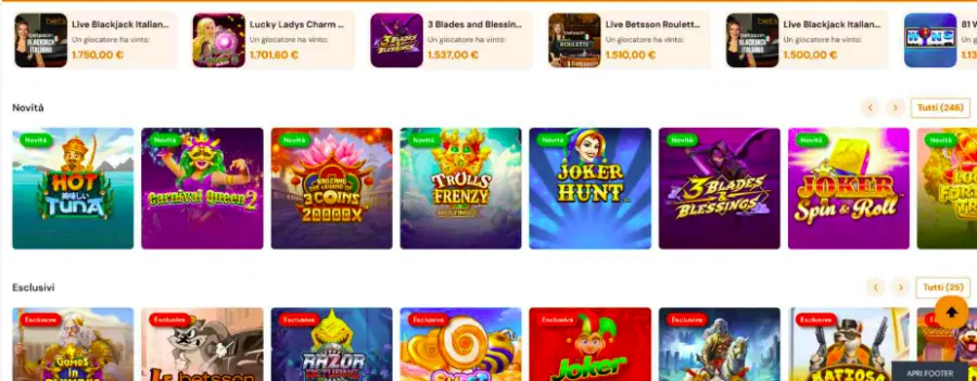 Miglior casinÃ² online